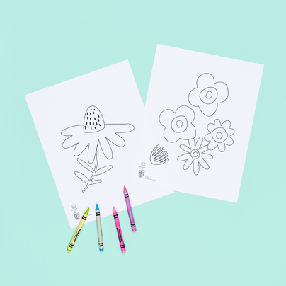 flora coloring pages, daydream society
