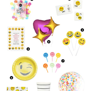 all the things: colorful emoji party