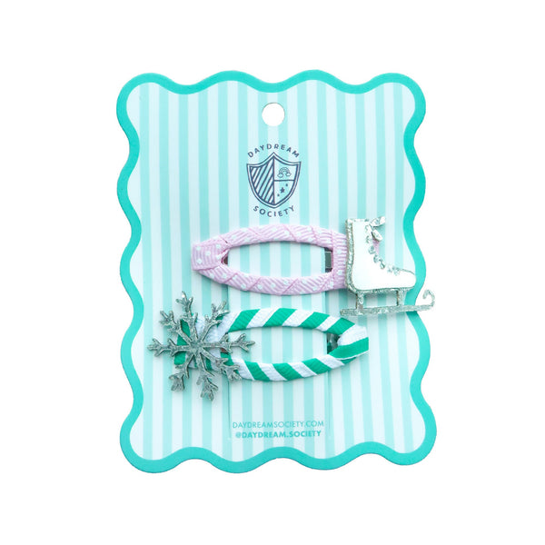 Blizzard Buddies Ice Skate + Snowflake Hair Clip Set – Daydream