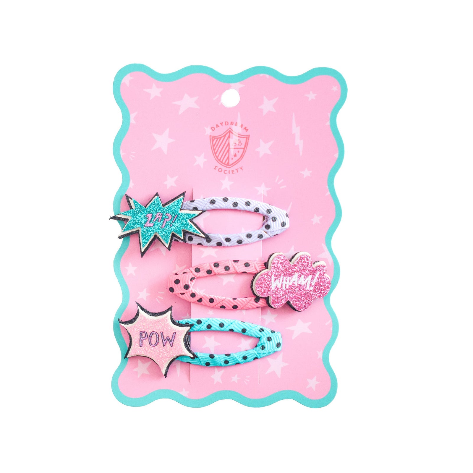 Girl Power Zap Wham Pow Hair Clip Set, Daydream Society