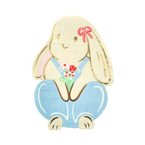 Bunnies In The Garden Overalls Bunny Large Napkins