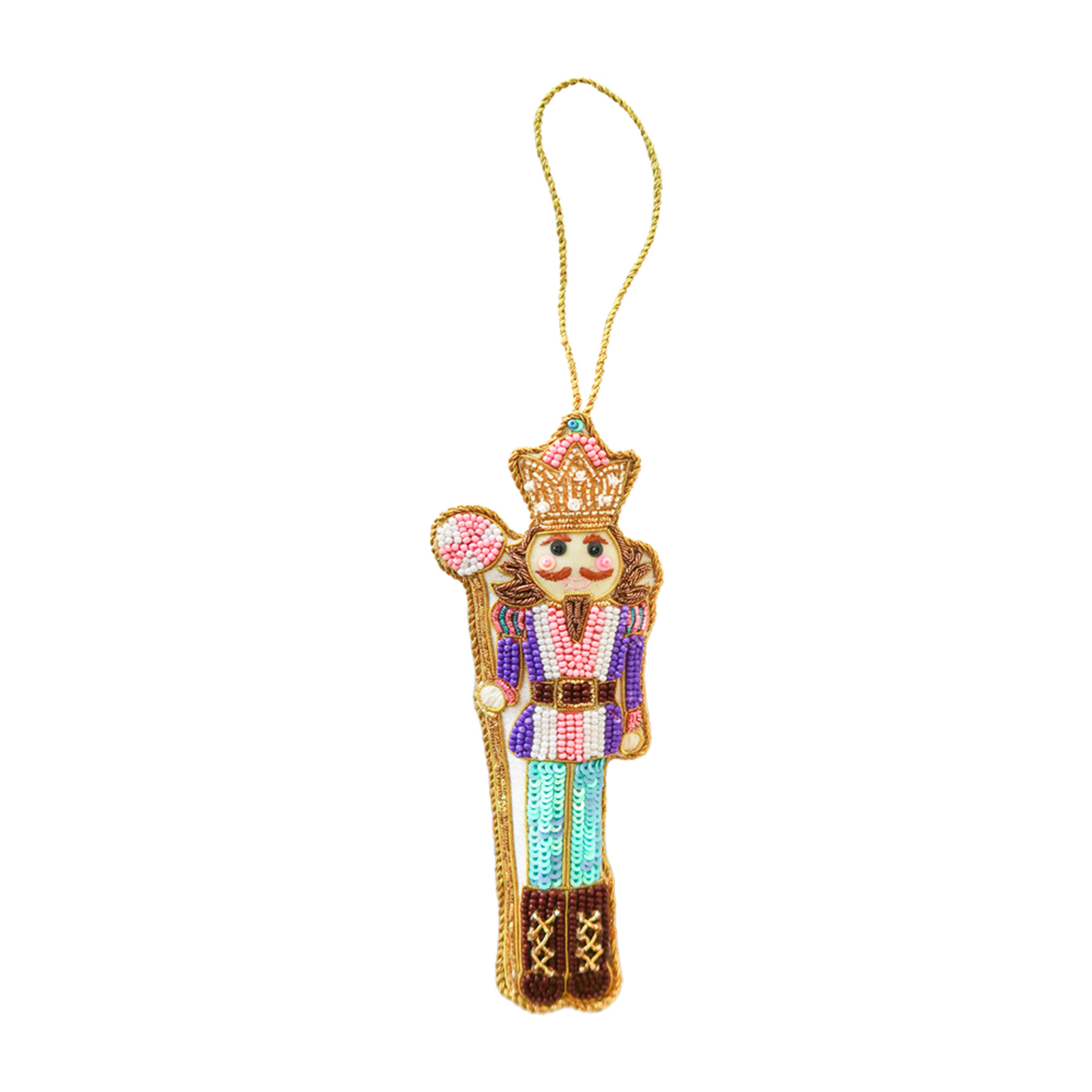 Beaded Candy Nutcracker Ornament, Daydream Society