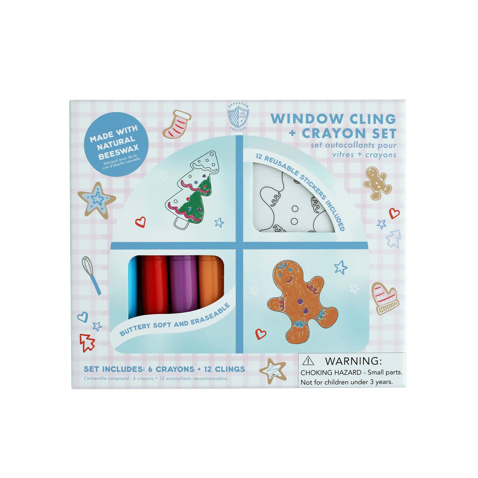 Baking Spirits Bright  Window Cling + Crayon Set, Daydream Society