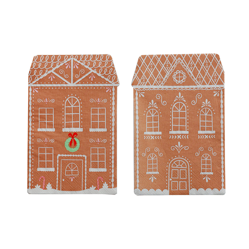 Baking Spirits Bright Tall Gingerbread House Guest Napkins