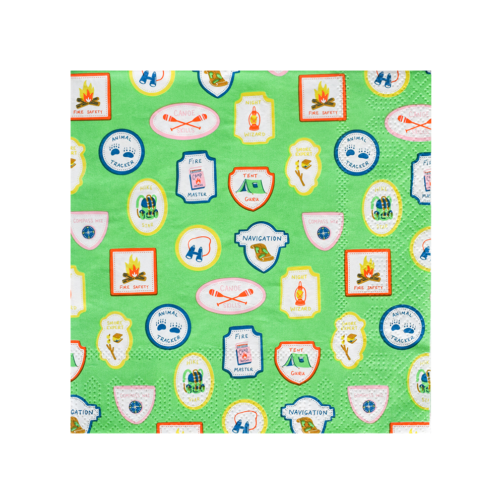 Camp Explorer Badge Large Napkins, Daydream Society