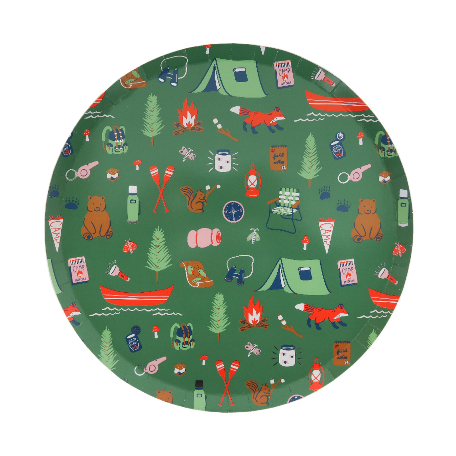 Camp Explorer Camp Pattern Large Plates, Daydream Society