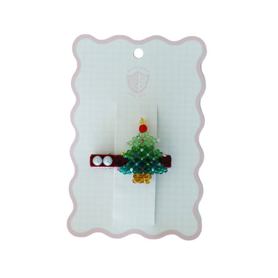 Beaded Christmas Tree Hair Clip Set, Daydream Society