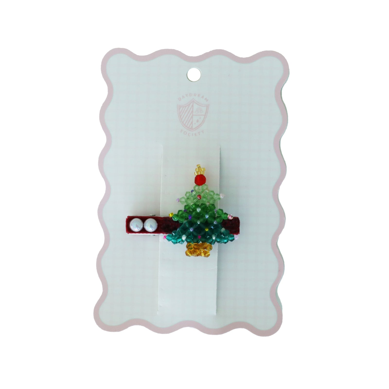 Beaded Christmas Tree Hair Clip Set, Daydream Society