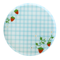 Strawberry Picnic Gingham Print Large Plates, Daydream Society