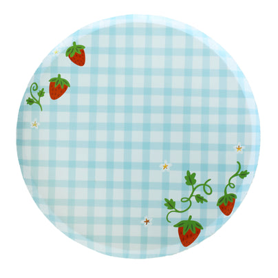 Strawberry Picnic Gingham Print Large Plates, Daydream Society