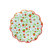 Strawberry Print Picnic Scalloped Small Plates, Daydream Society