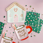 Baking Spirits Bright Dark Green Scalloped Large Napkins, Daydream Society