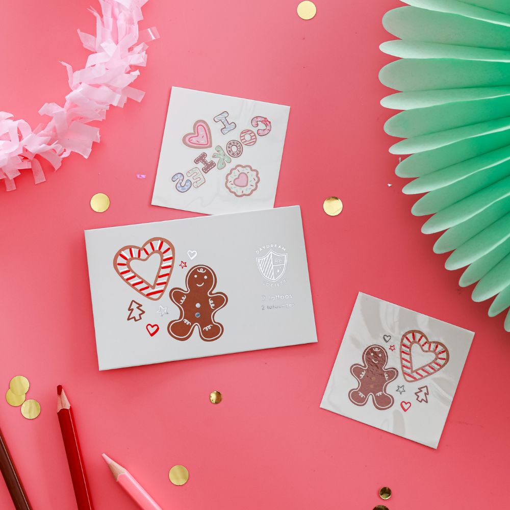 Baking Spirits Bright Cookie Temporary Tattoos, Daydream Society