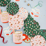 Baking Spirits Bright Dark Green Scalloped Large Plates