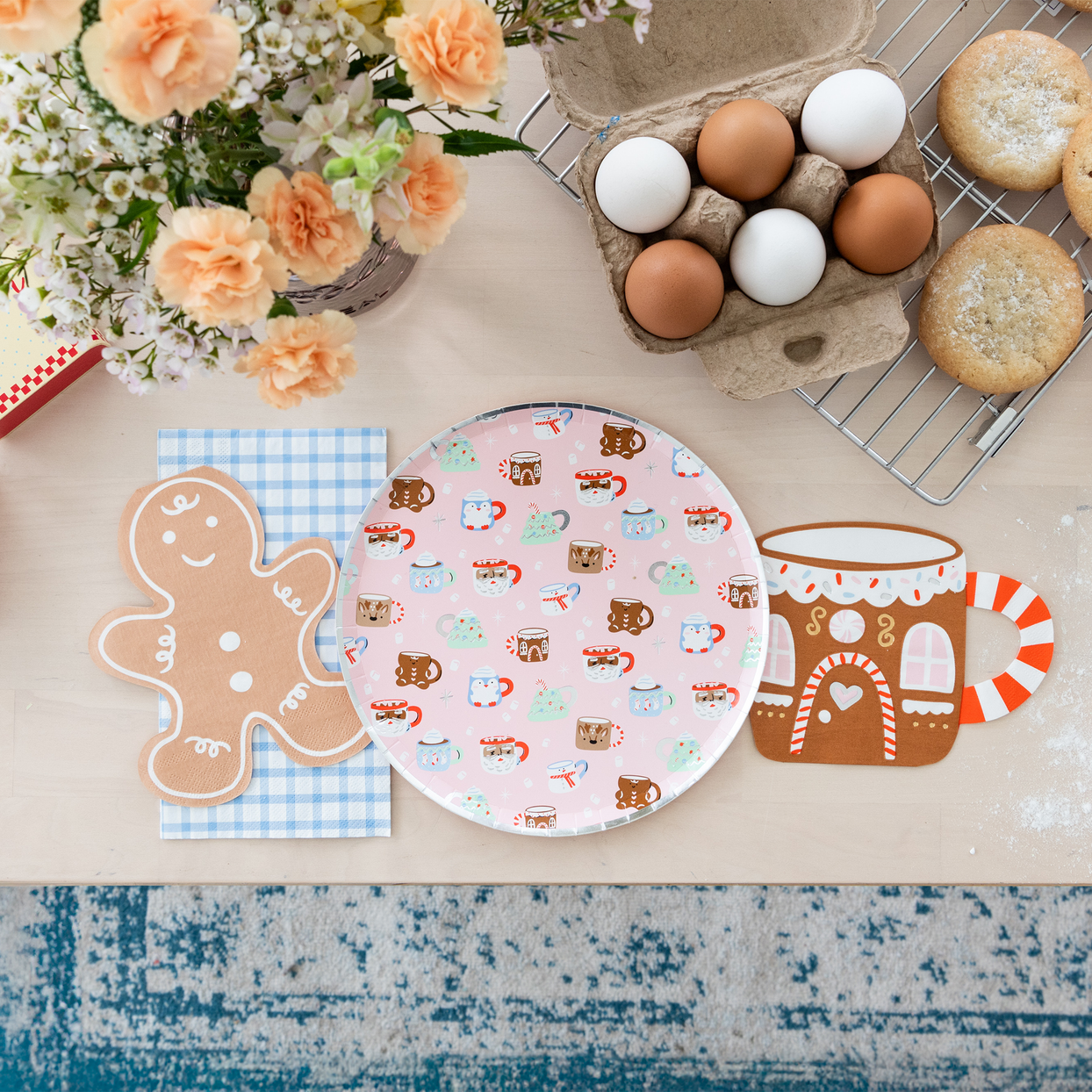 Baking Spirits Bright Mixed Light Gingham Guest Napkins