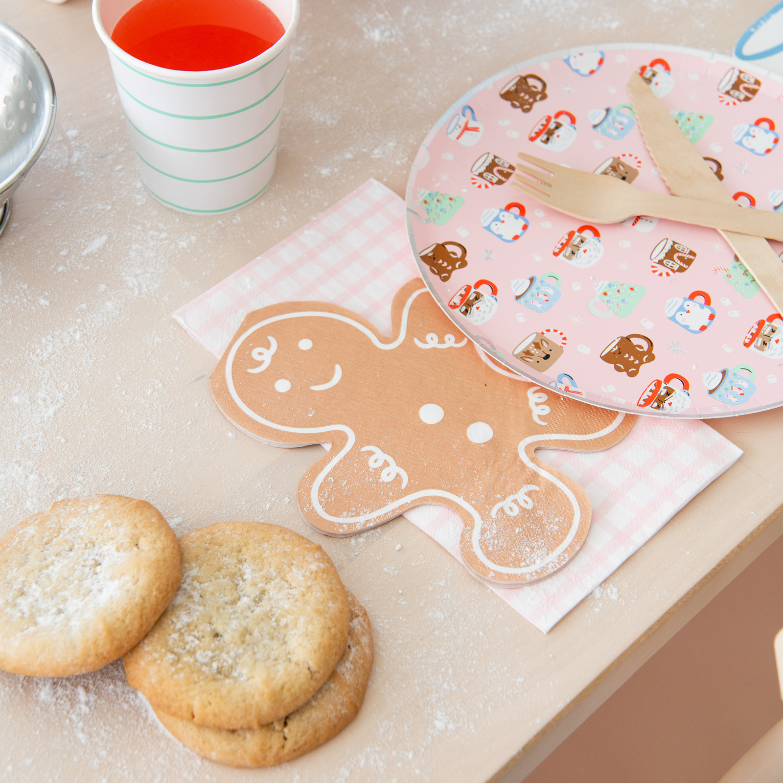 Baking Spirits Bright Mixed Light Gingham Guest Napkins