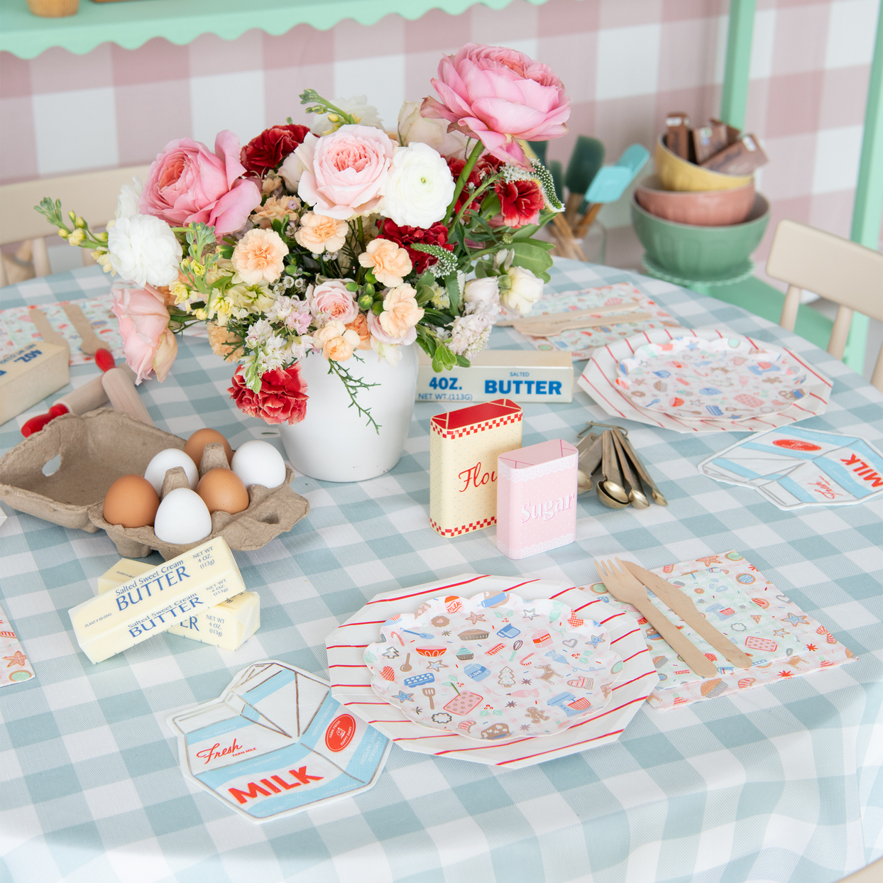 Baking Spirits Bright Pink Baking Large Napkins