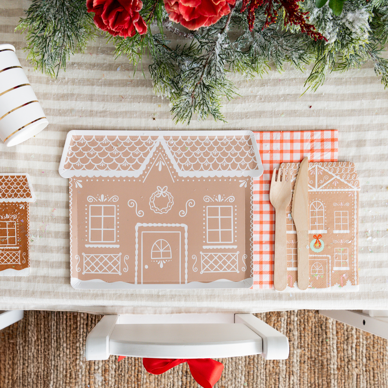 Baking Spirits Bright Tall Gingerbread House Guest Napkins