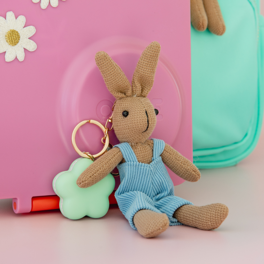 Bunnies In The Garden Boy Bunny Keychain  Lip Balm, Daydream Society