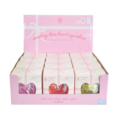 Glittery Heart Squishy - 5 Color Options, Daydream Society