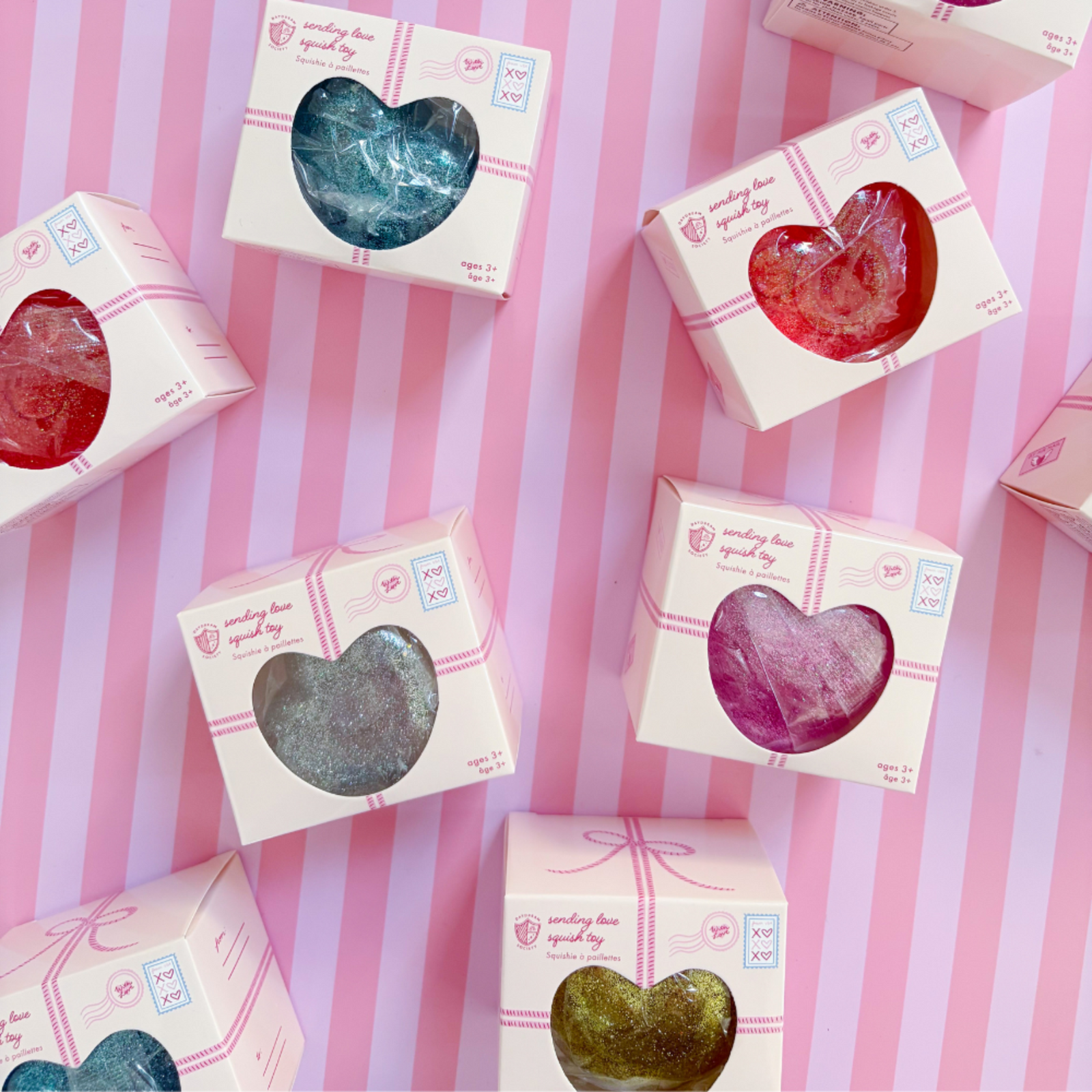 Glittery Heart Squishy - 5 Color Options, Daydream Society