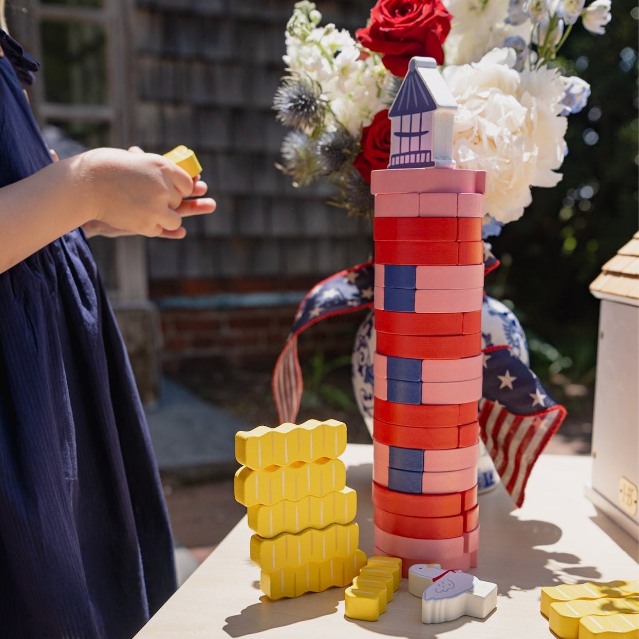 Seaside Lighthouse Lookout Stacking Game