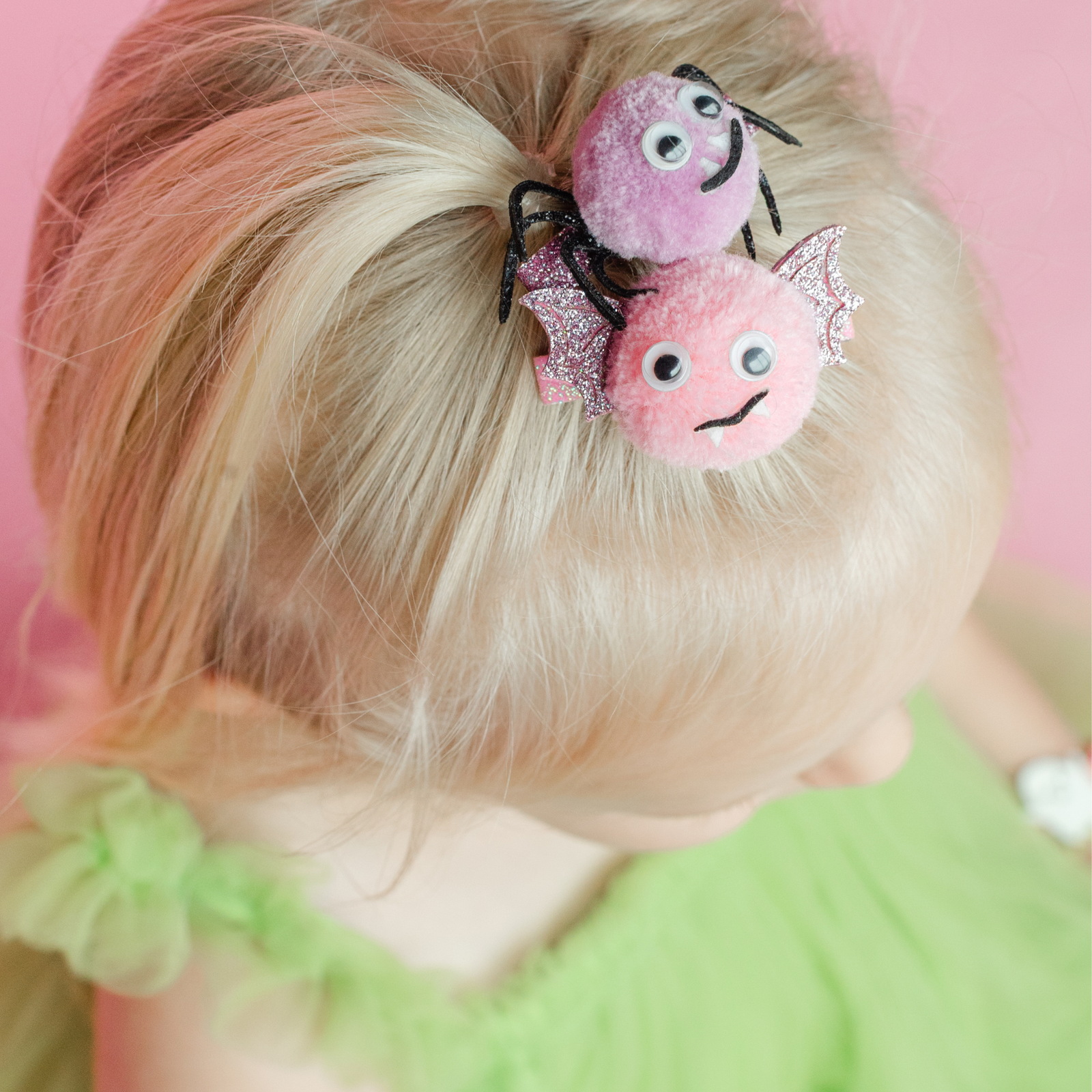 Monster Mash Fuzzy Bat + Spider Hair Clip Set, Daydream Society