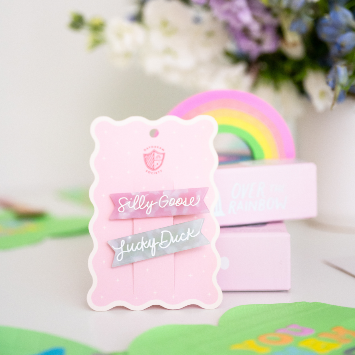 Silly Goose Acetate Hair Clip Set, Daydream Society