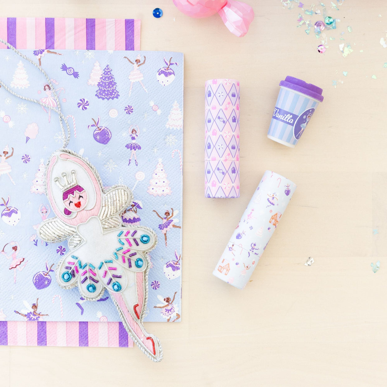 Sugarplum Stripe Guest Napkins, Daydream Society