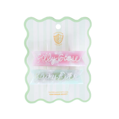 Silly Goose Acetate Hair Clip Set - Daydream Society