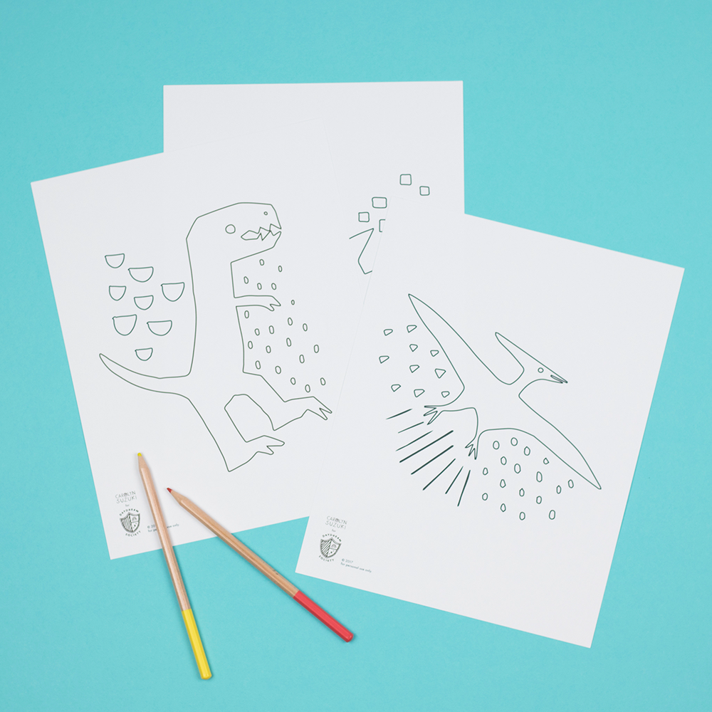 dinomite coloring pages, daydream society