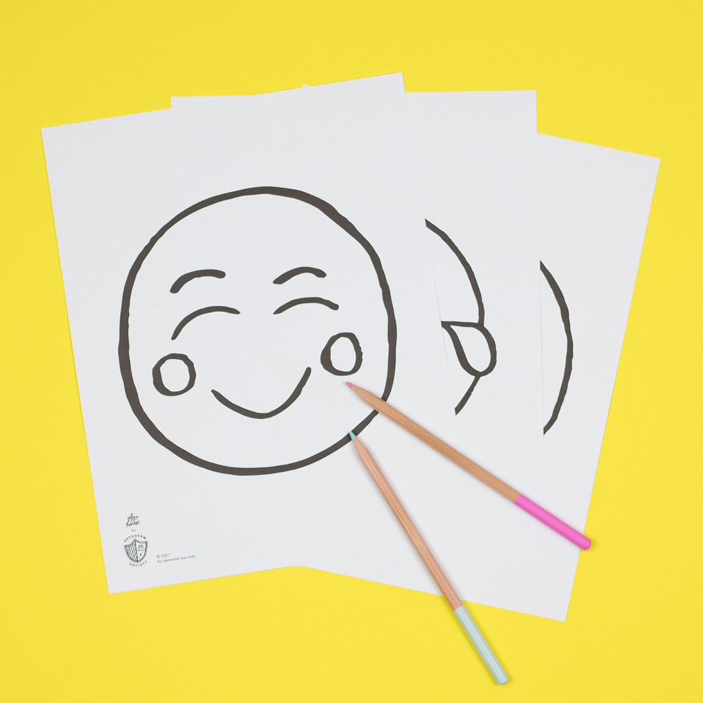 emoji coloring pages, daydream society