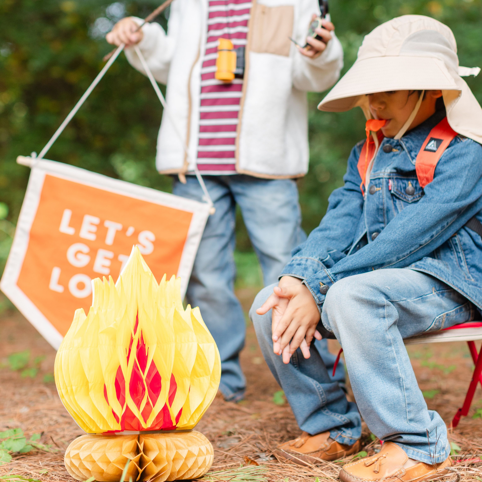 Camp Explorer Lets Get Lost Canvas Banner