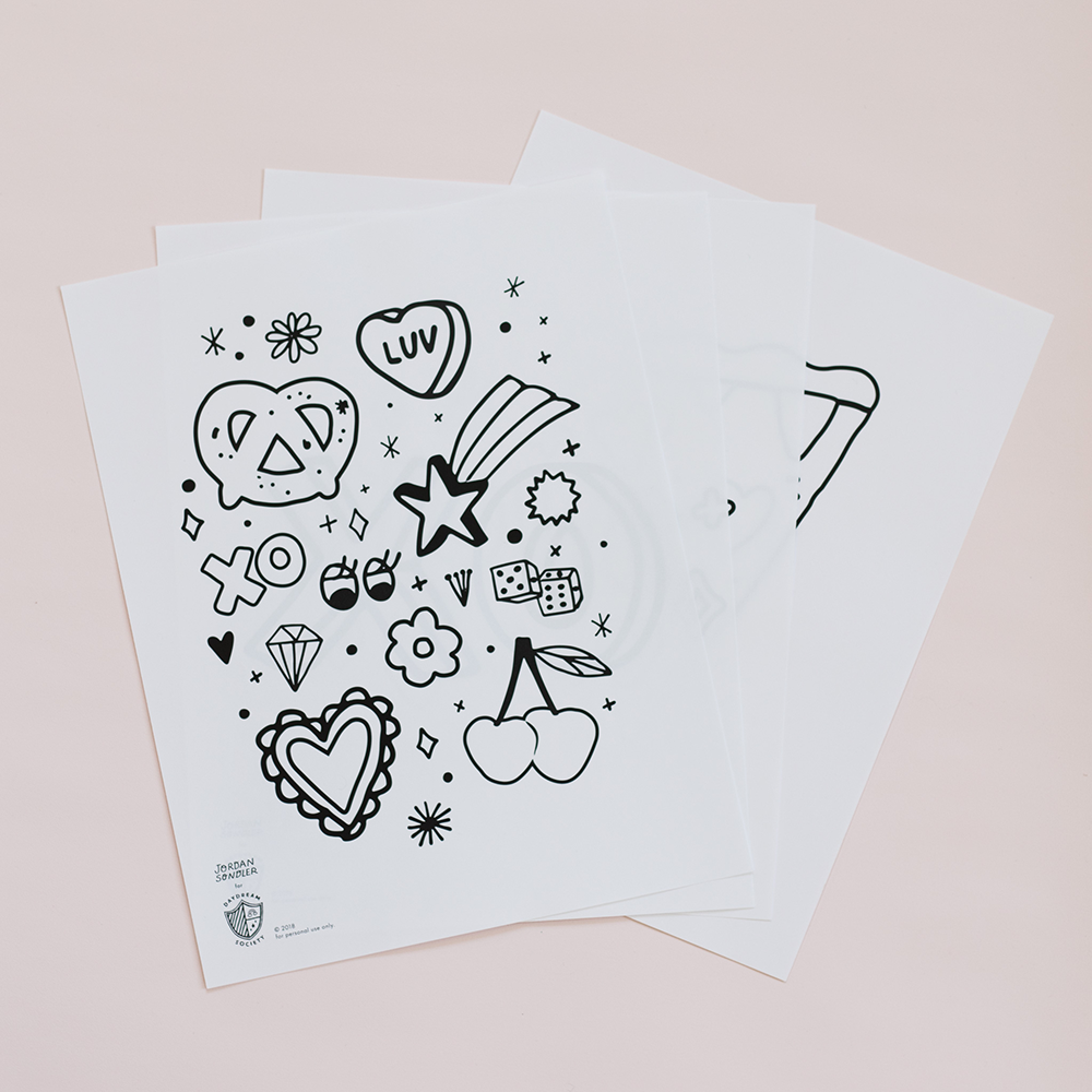 Love Notes Coloring Pages Daydream Society Love notes coloring pages daydream society
