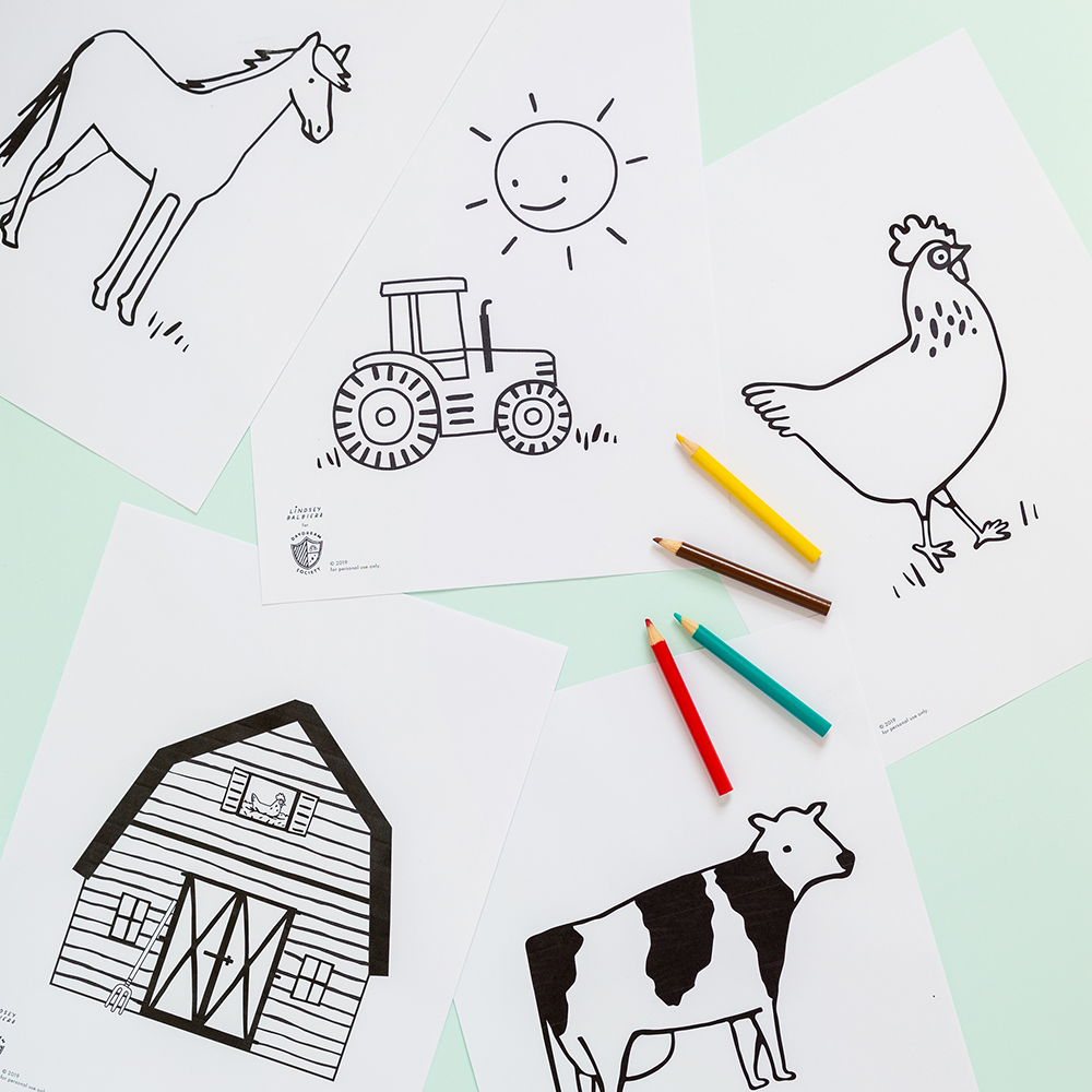 on the farm coloring pages, daydream society