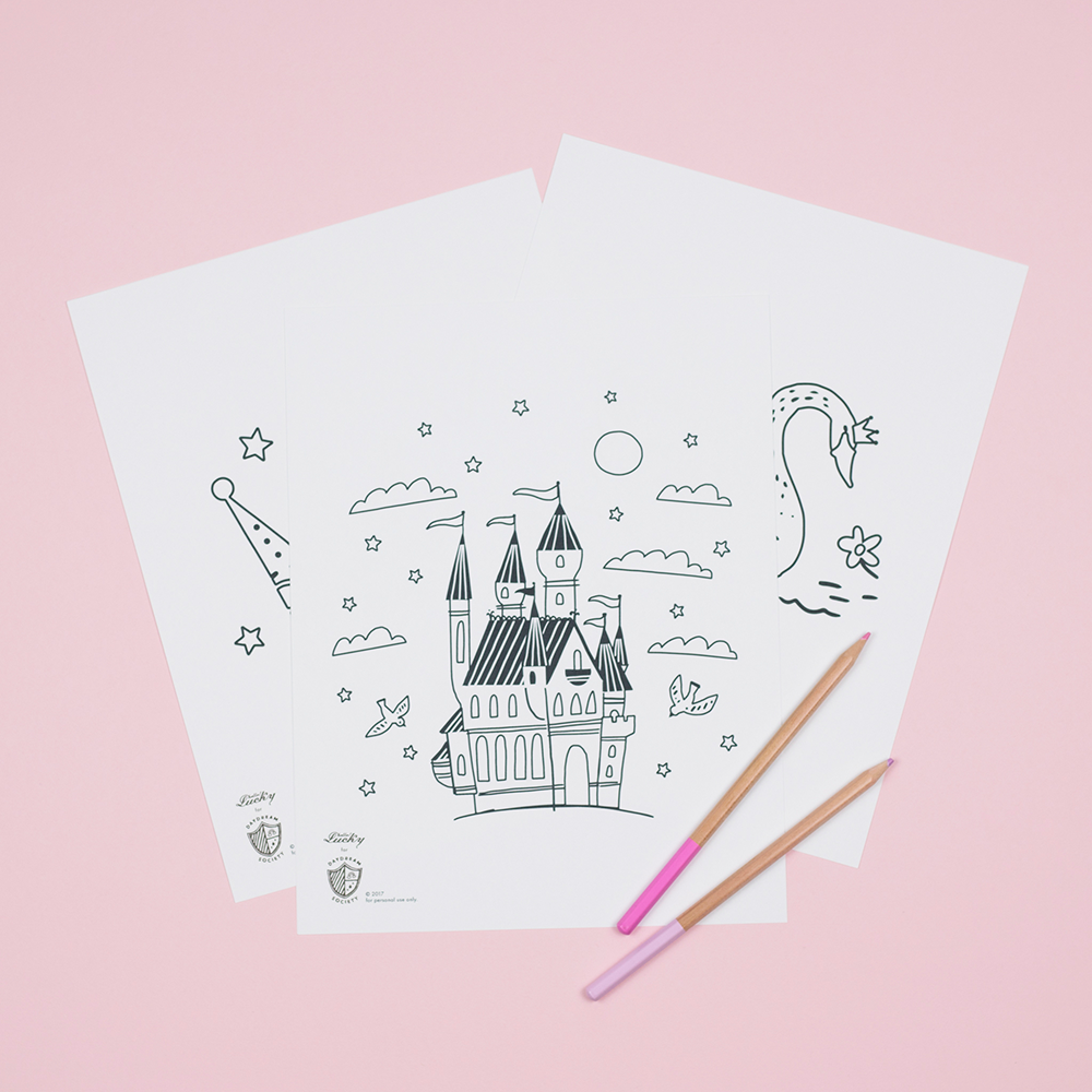 sweet princess coloring pages, daydream society
