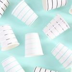 Frenchie Striped Mint 9 oz Cups from Daydream Society