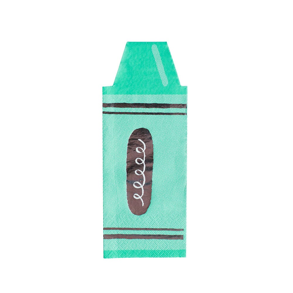 Daydream Society School Days Large Crayon Napkin Green