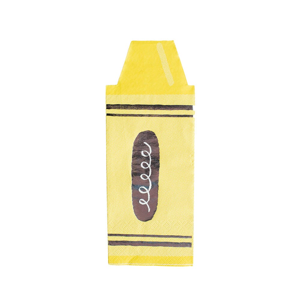 Daydream Society School Days Large Crayon Napkin Yellow