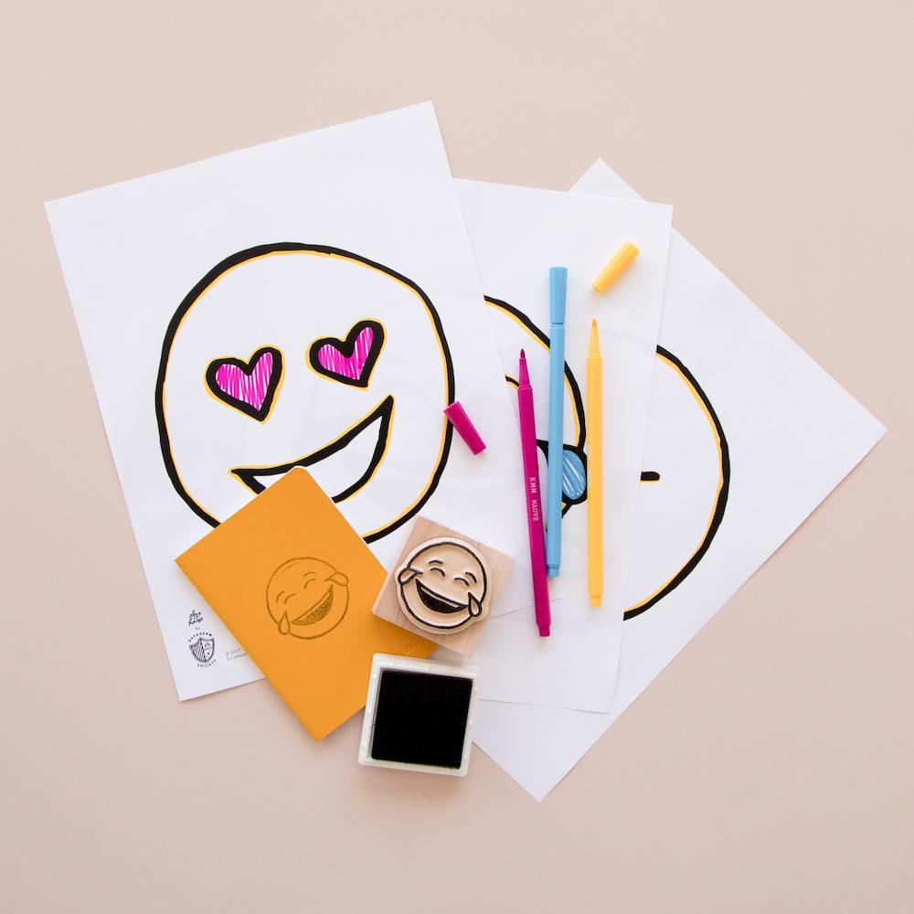 Happy Smiley Emoticon Giving Thumbs Up Round Self Ink Rubber Stamp