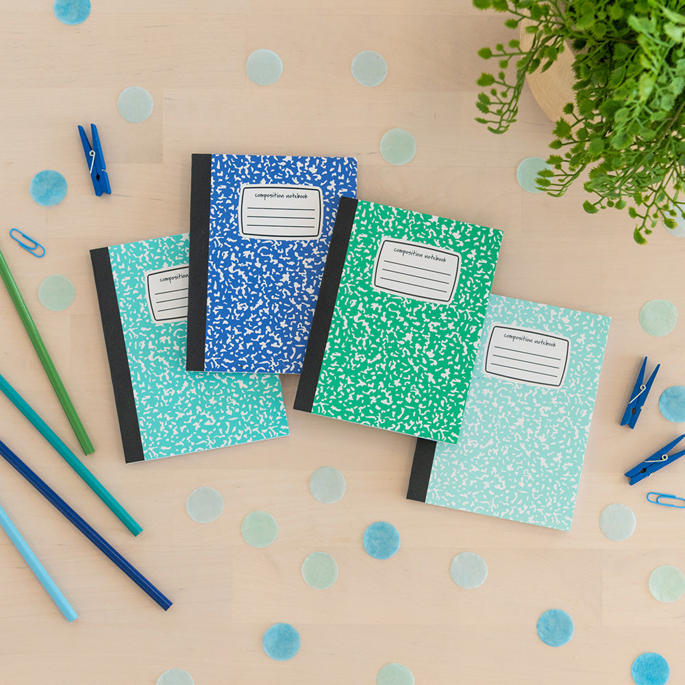 Blue Composition Notebook Mini Mint Mini Composition Notebook – Daydream Society